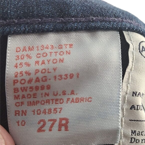 AG Adriano Goldscmied Women's Dark  wash jeans size 27 R - Picture 10 of 12